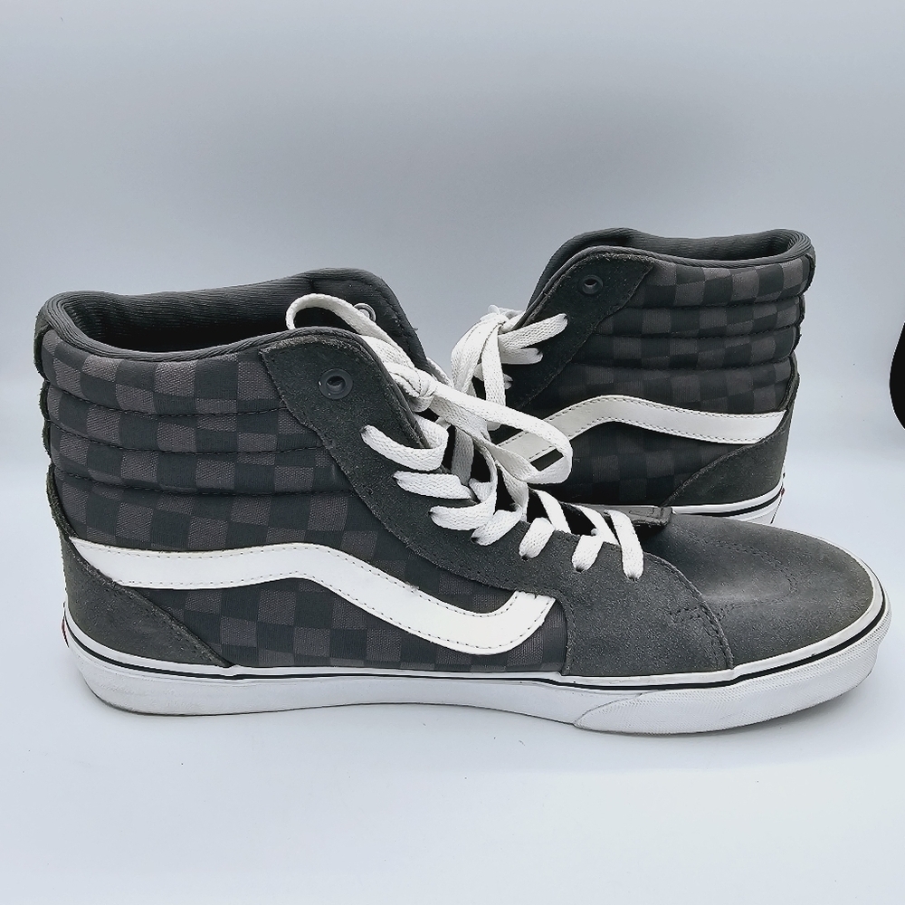 Vans Men's Gray High Top Sneakers 11.5 - Picture 3 of 16